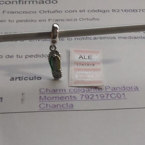 Authentic PANDORA Sterling Silver *Country Edition* Flip-flop Dangle 792197C01 - Picture 6 of 14